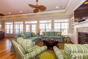 Smart TV, fireplace, DVD player, stereo - Custom Home With Many Extras with beautiful Ocean Views! (Ocean Isle Beach)