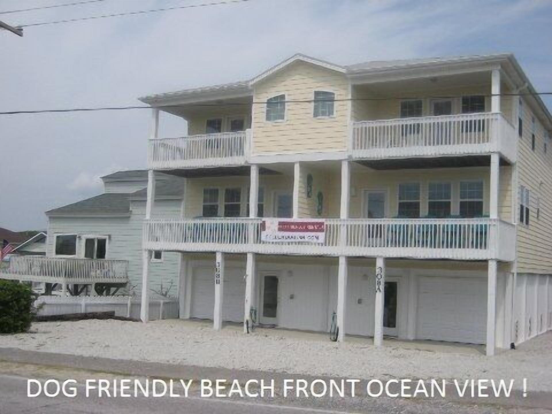 Dog Friendly, Beach Front -Ocean View, Rental W/ Private Beach Access