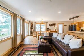 Smart TV, DVD player, books, video library