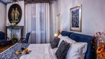 Habitación doble de lujo, vista a la montaña | Sábanas italianas Frette, ropa de cama de alta calidad y edredón