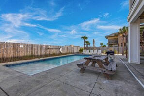 A heated pool