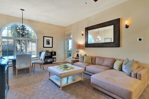 TV, fireplace, offices - Secluded 2 BR Legacy Villas, Premium Location (La Quinta)