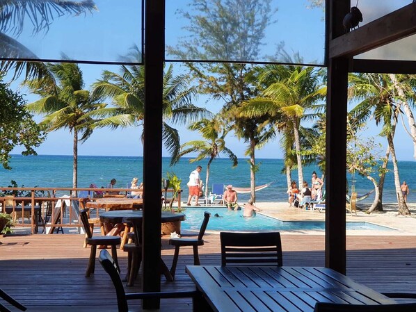 Outdoor pool - Family Friendly Beach Bungalow. Private Eco Dive Resort With A Pool & Beach (Palmetto Bay)