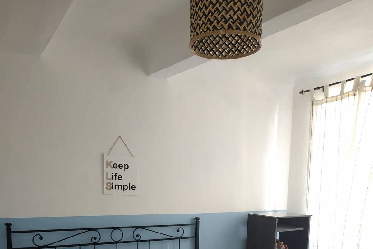 Desk, free WiFi, bed sheets