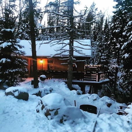 Exterior. A Cozy Cabin in the Woods, Many Trails And A Little Lake