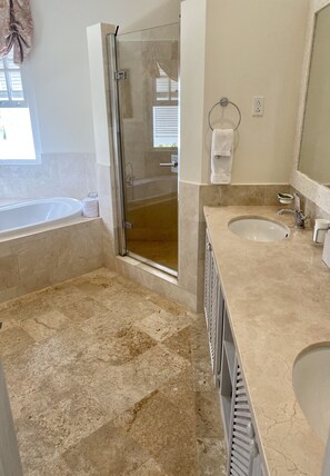 Luxury Villa, 4 Bedrooms, Non Smoking, Pool View | Bathroom | Shower, free toiletries, hair dryer, towels - Royal Westmoreland - Mahogany Drive 8 by Island Villas (Westmoreland)