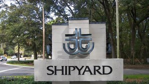 A sign with the name 'SHIPYARD' and a logo above it. - Couples Cozy retreat, quiet and 10 minute walk to the beach -REMODELED NOV 2023 (Hilton Head Island)