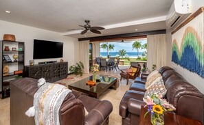 Smart TV, books, video library, stereo