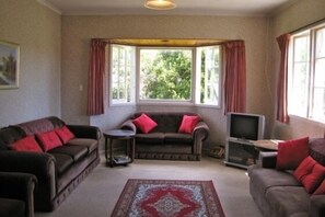TV, fireplace, DVD player, video library