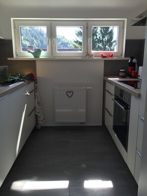 Apartment, 1 Bedroom | Private kitchen | Full-size fridge, oven, stovetop, dishwasher - Wohnzeit 1 (Gummersbach)