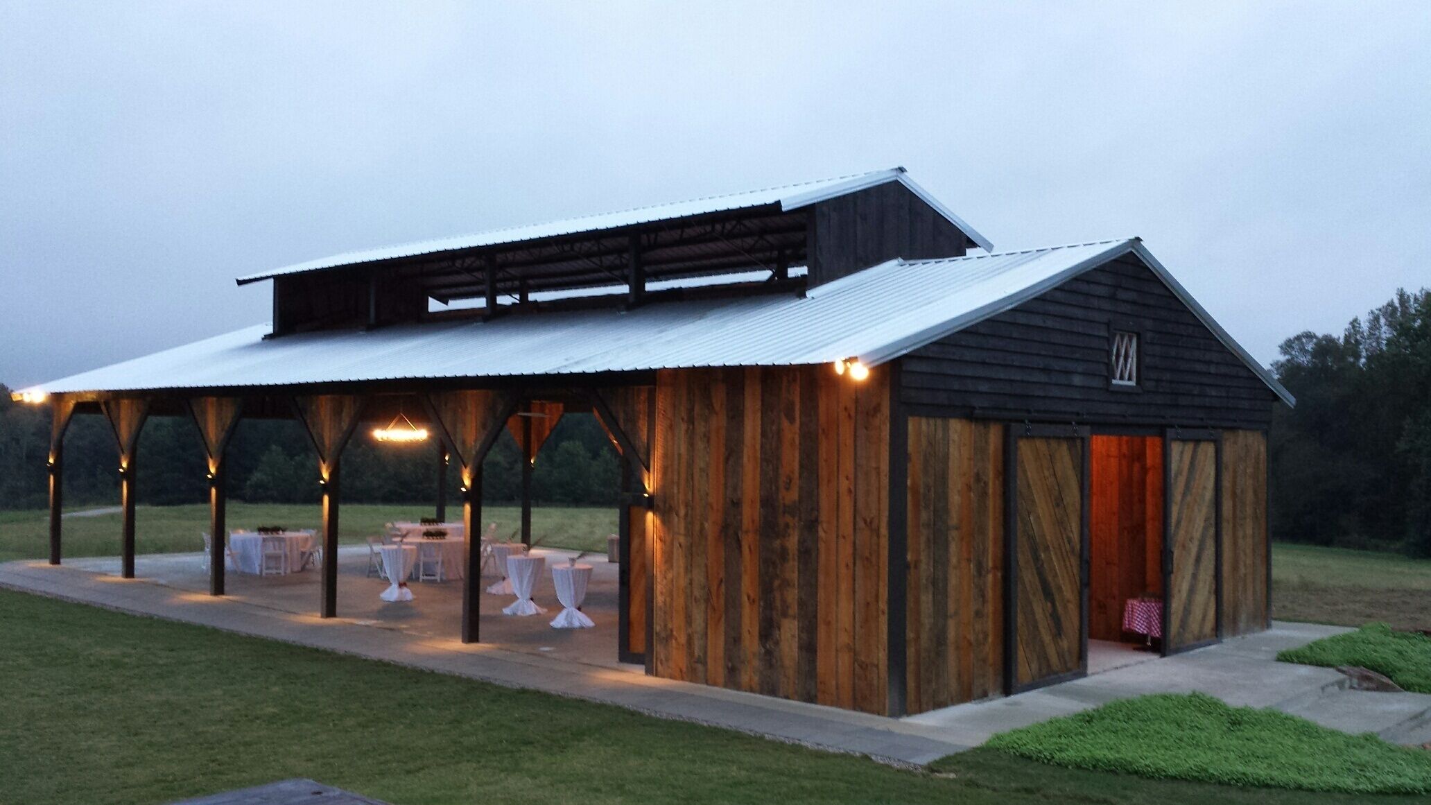 Recently Completed 2900 square feet Wedding & Event Barn seating over 250 people