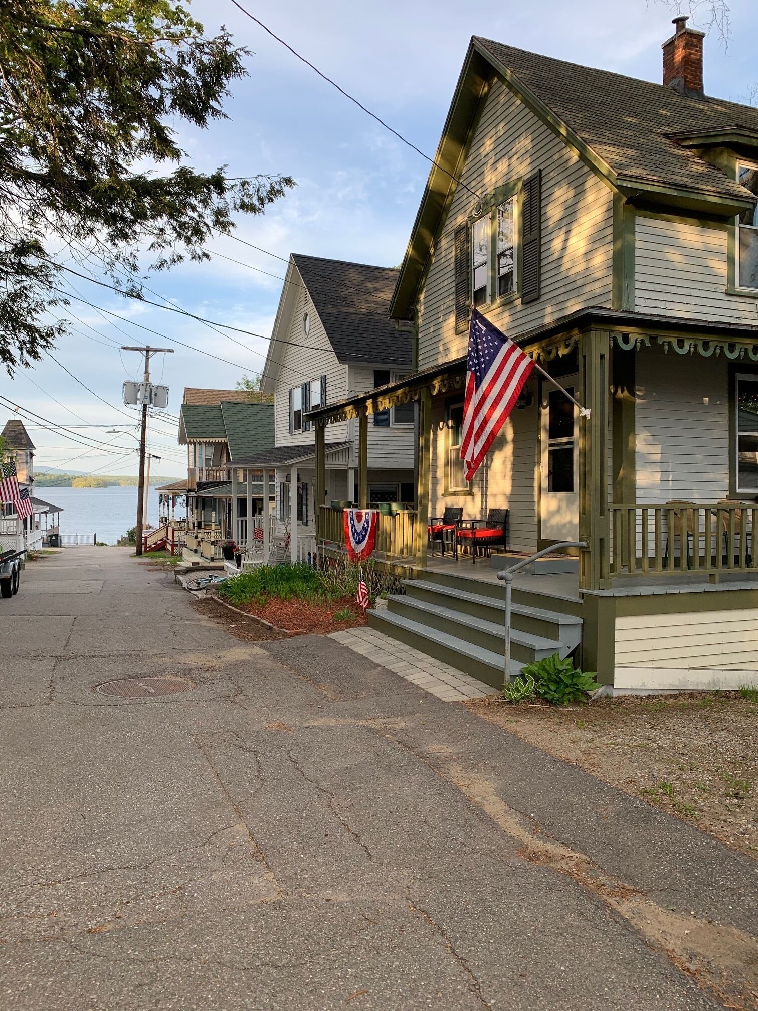 1901 Home w/ Lake Winnipesaukee View, steps to Pier, Weirs Beach & Boardwalk!