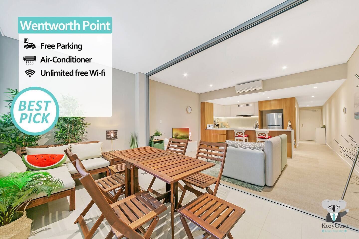 KOZYGURU | Wentworth Point | Water View 1 BED APT | NWP018