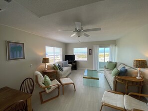 TV, DVD player, books