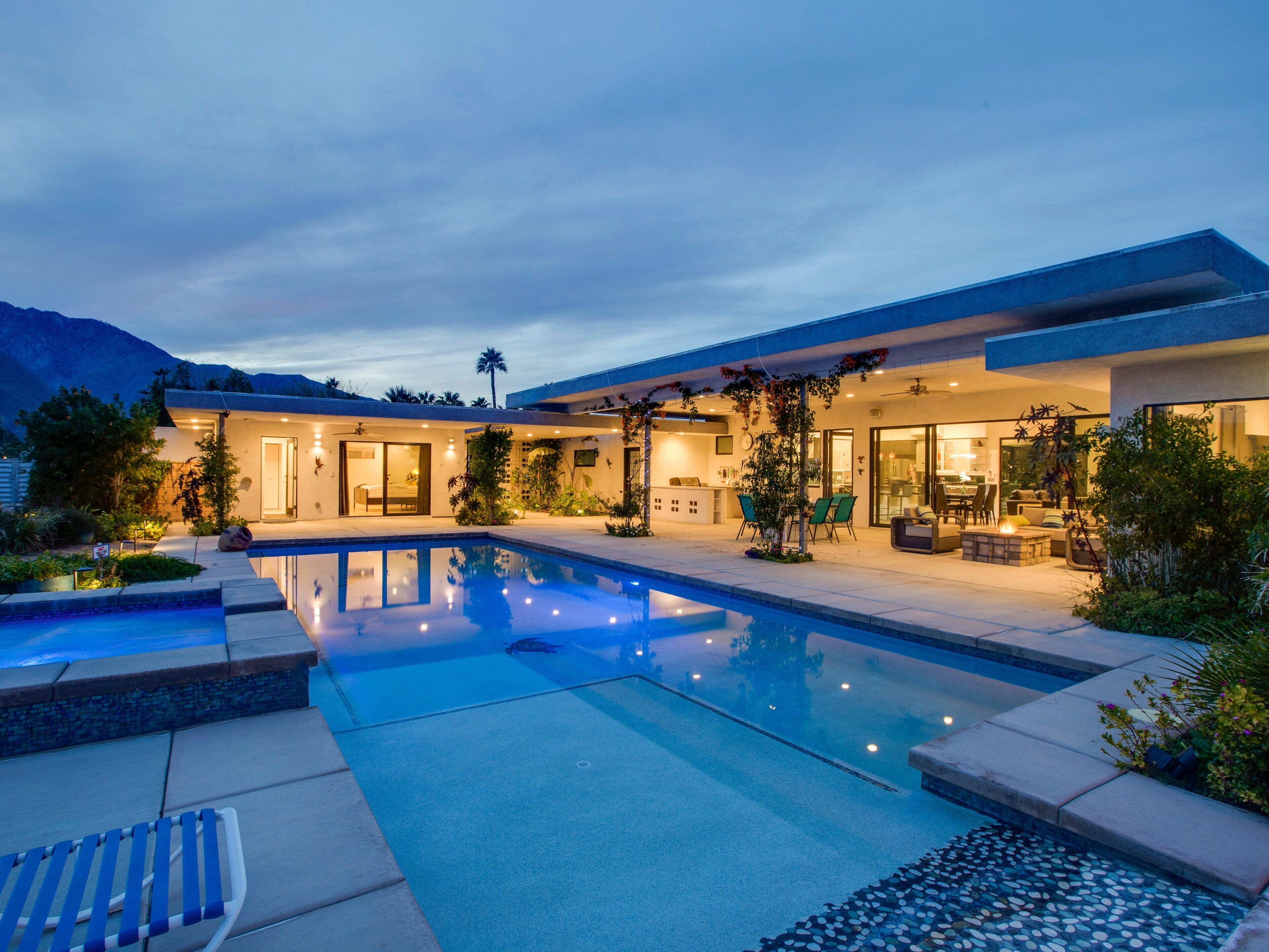 A heated pool