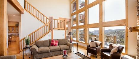 Télévision, cheminée, lecteur de DVD, table de tennis de table