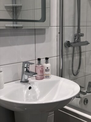 Free toiletries, hair dryer, towels