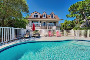 Outdoor pool, a heated pool - Relaxing Home Away from Home! Pets, Private Pool, Steps to Beach- a rare find! (Eastpoint)