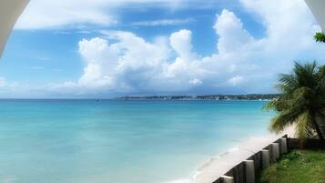 On the beach, beach towels