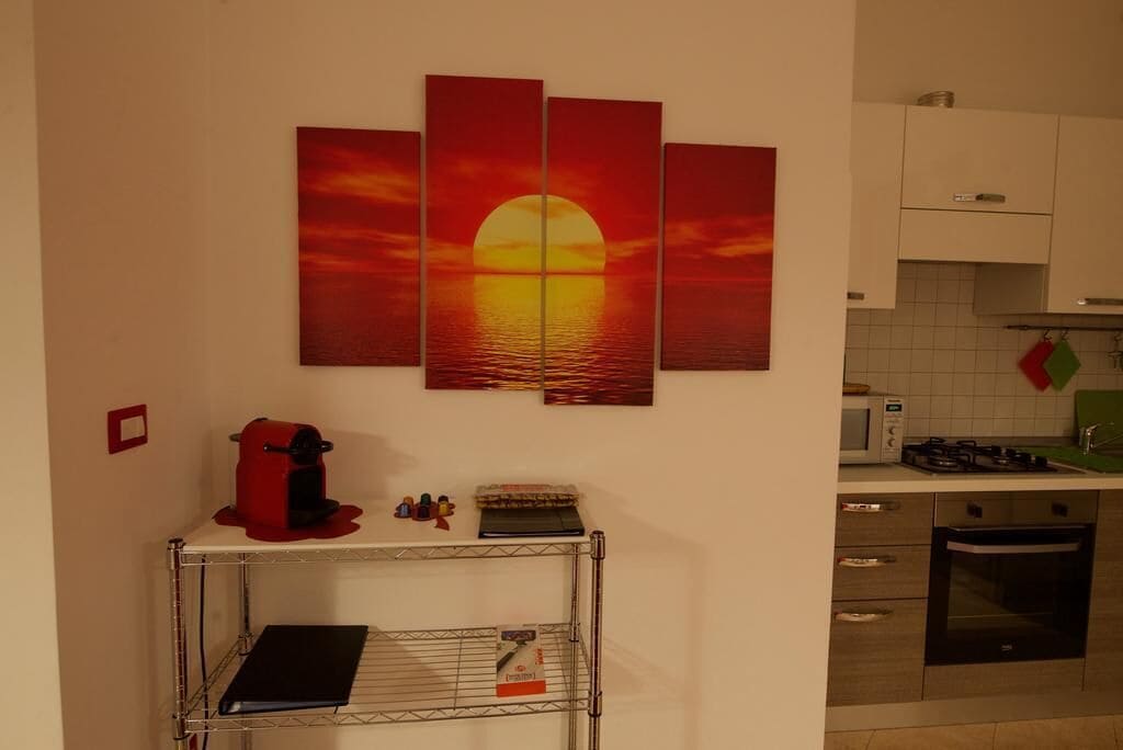 Appartement Ville | Cuisine privée | Micro-ondes, plaque de cuisson, lave-vaisselle, machine à expresso