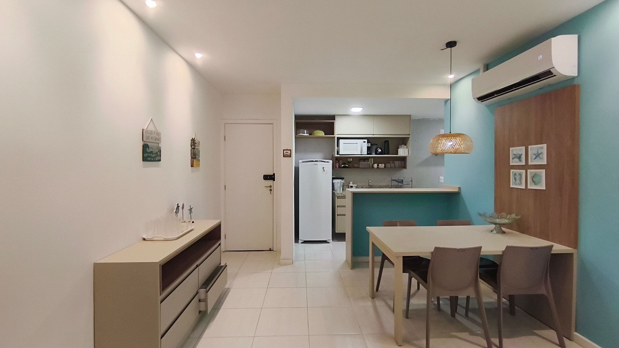 Apartamento família | Cozinha privada | Geladeira, micro-ondas, liquidificador