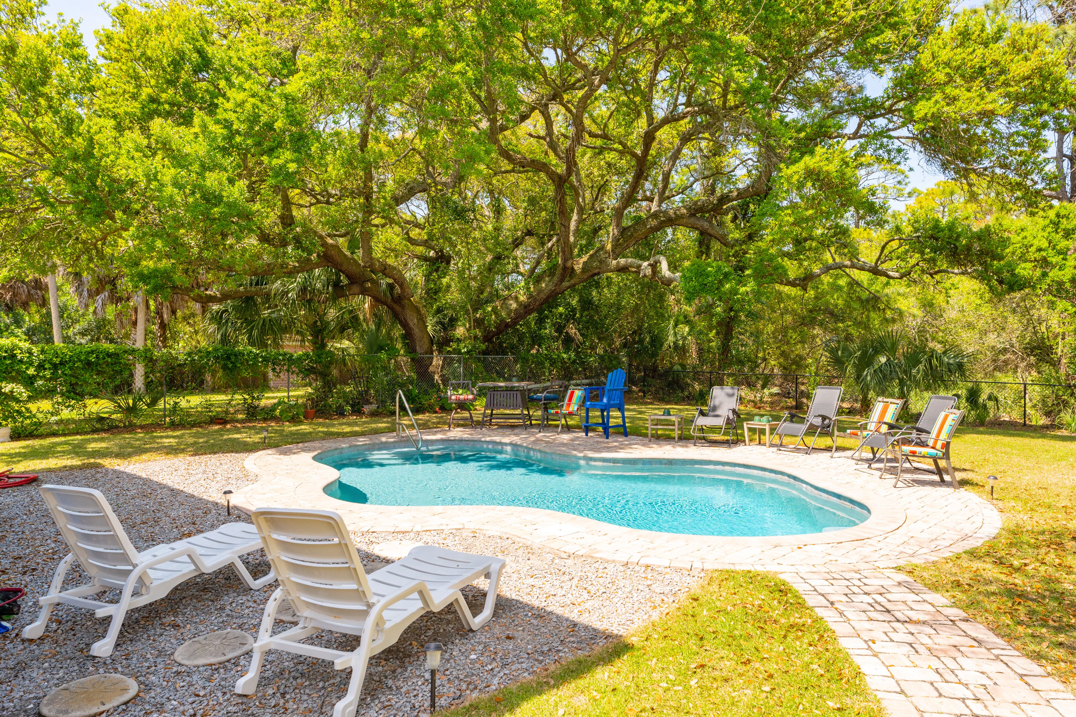 A heated pool