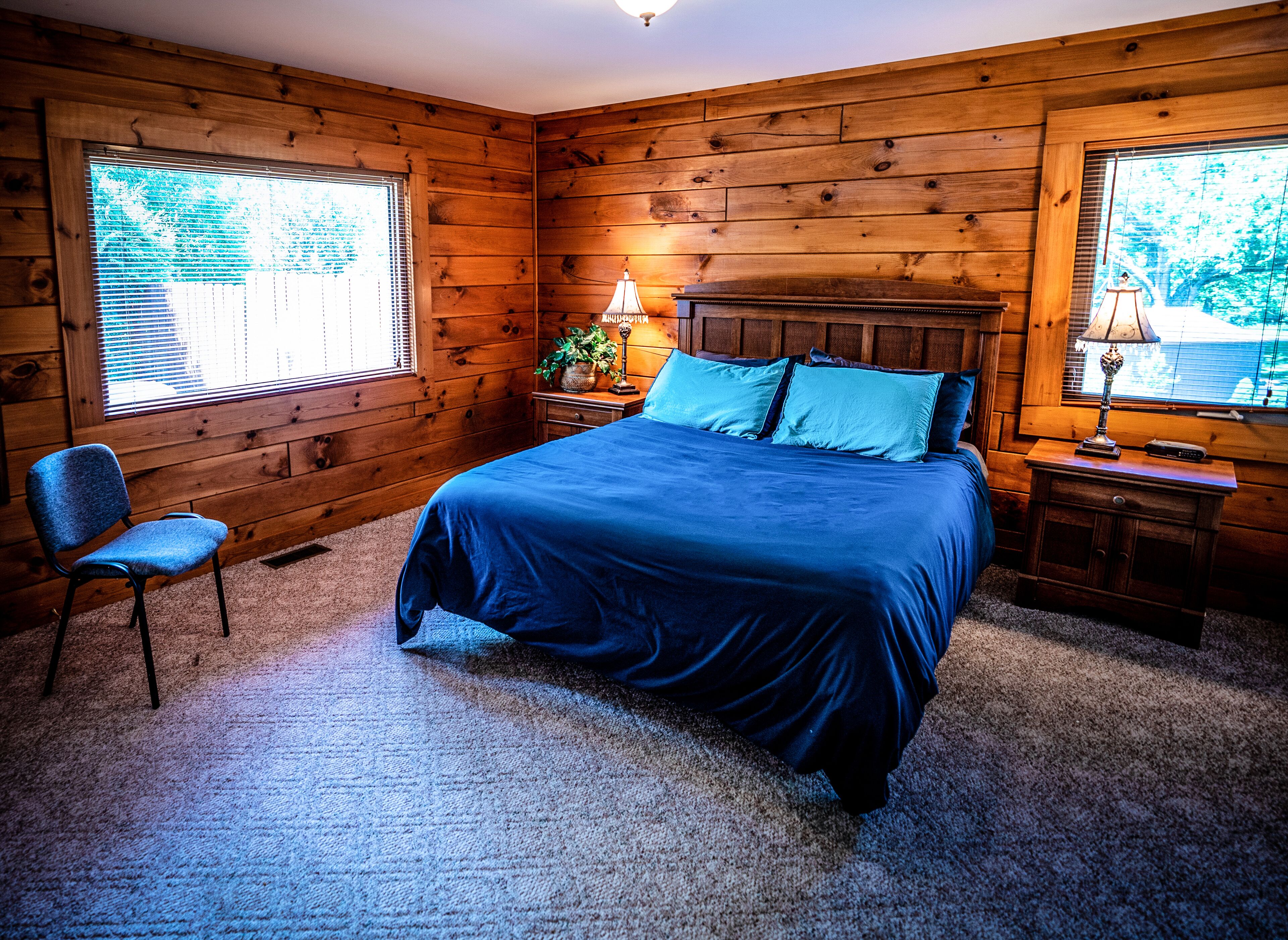Lux True Log Lakehouse - 100% Privacy, Walk to Lake, Jacuzzi, Fireplace- Enjoy!