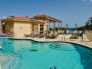 Outdoor pool, a heated pool