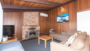 TV, fireplace, DVD player