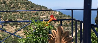 Villa in pietra con 4 camere da letto con piscina e vista sul mare nel Peloponneso, in Grecia