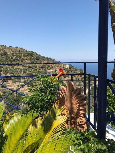 4 bedroom stone villa with pool and sea views in the Peloponnese, Greece