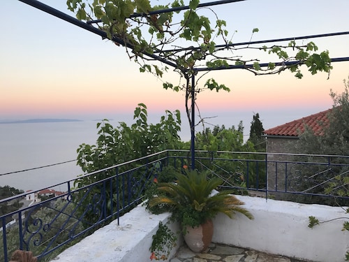 4 bedroom stone villa with pool and sea views in the Peloponnese, Greece