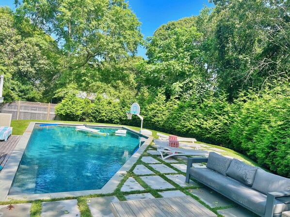 Outdoor pool, a heated pool