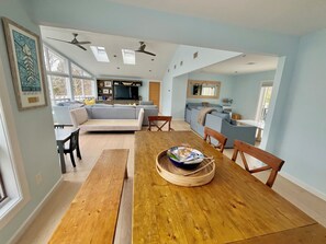 Smart TV, DVD player, books, stereo