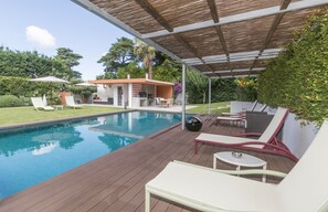 A heated pool