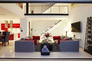 Smart TV, video games, DVD player, table tennis