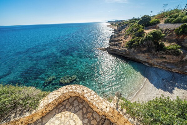 On the beach - Villa Brio complex_Villa 4:Your Balcony on the Ionian Sea! Direct access to sea! (Skala)