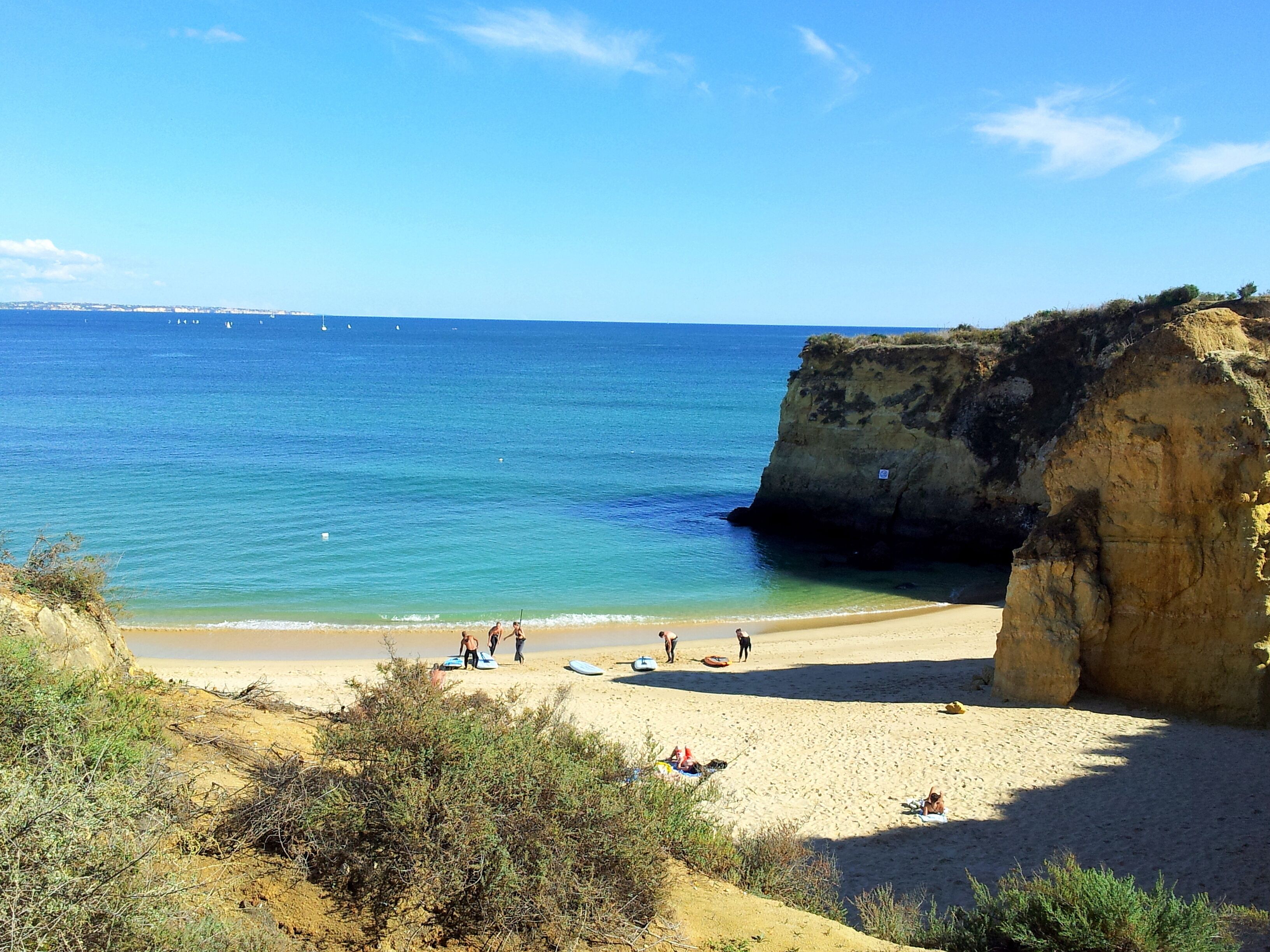 On the beach, beach towels