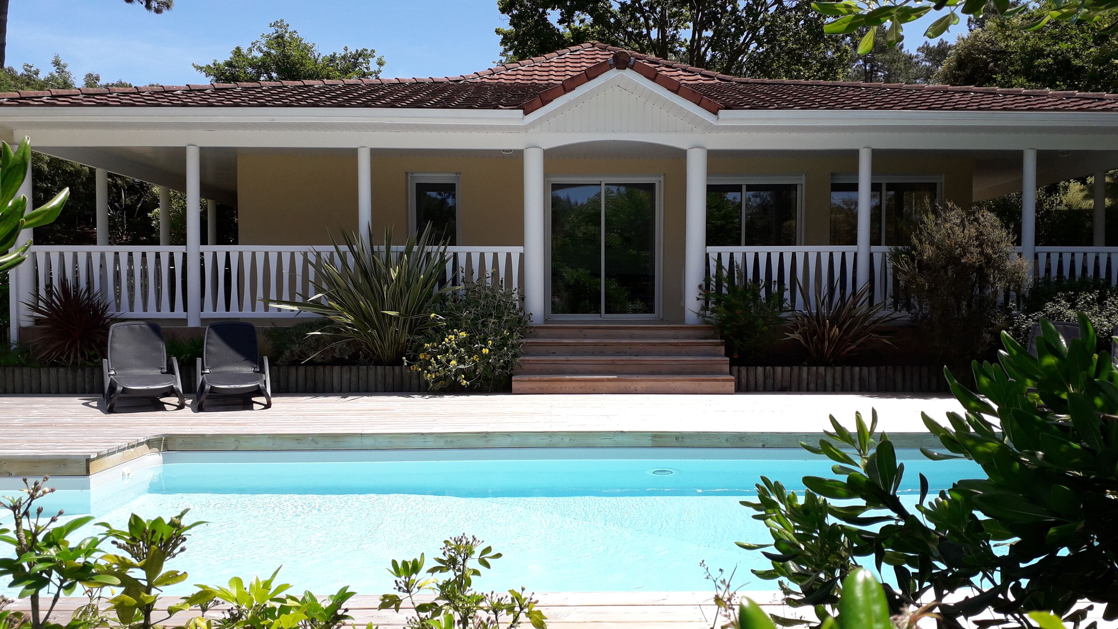 A heated pool