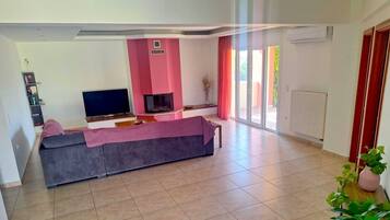 Smart TV, DVD player, books