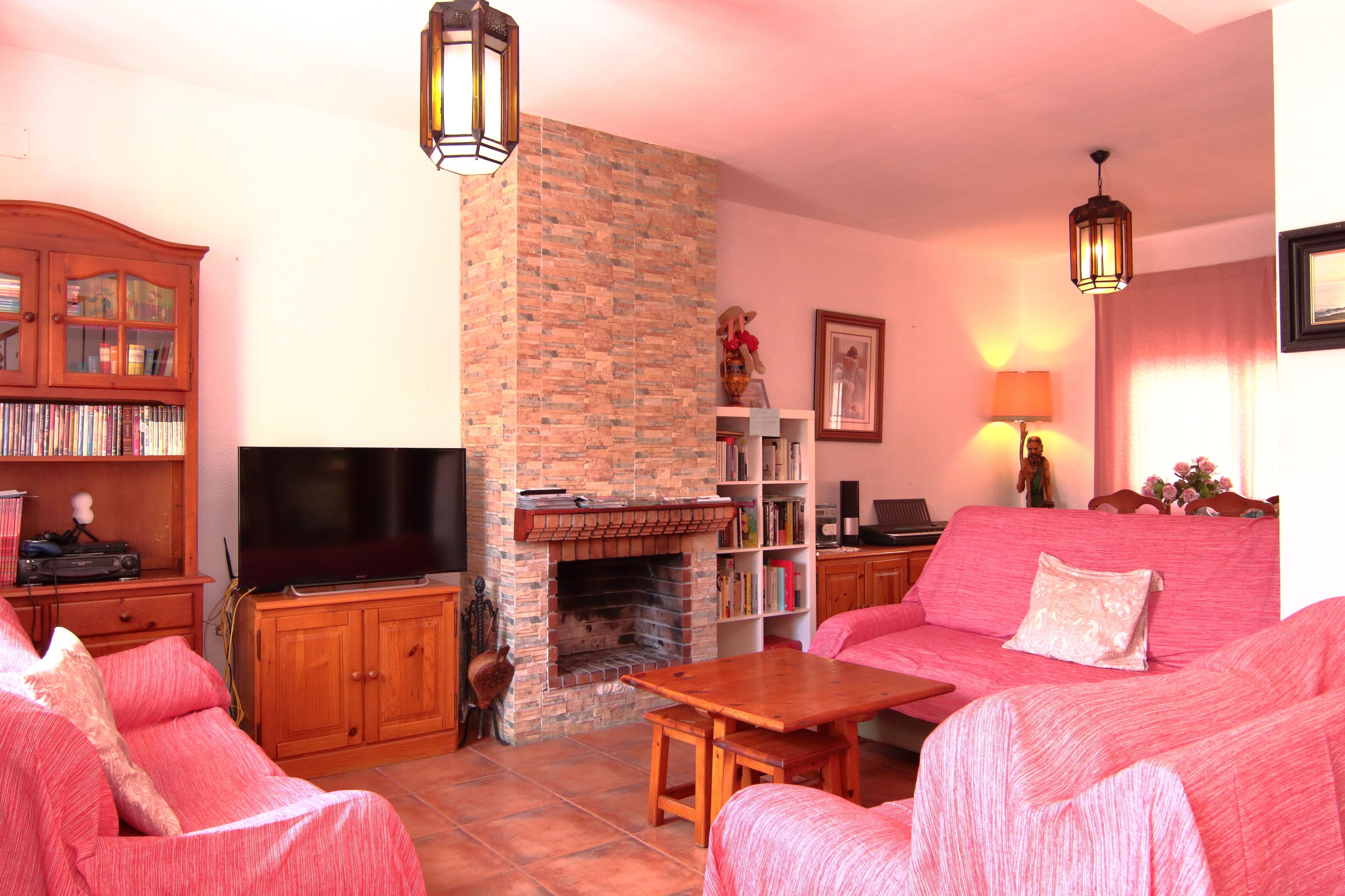 TV, fireplace, video games, DVD player