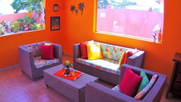 TV, DVD player, stereo