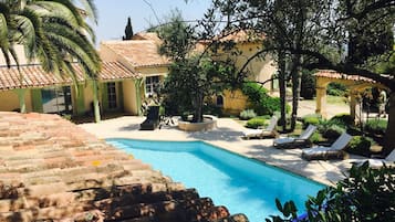 Piscine extérieure, piscine chauffée