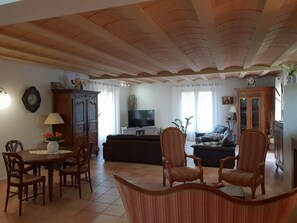 TV, fireplace, DVD player, ping pong