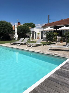 Outdoor pool, a heated pool