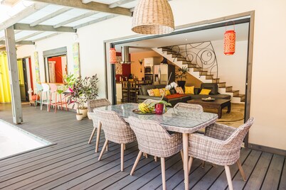 Bohemian villa with pool (heated in winter) not overlooked