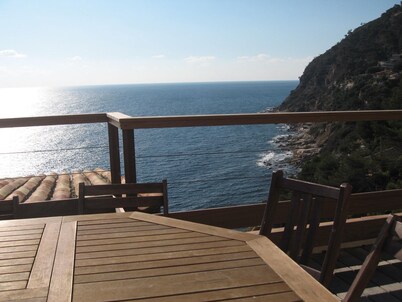 In front... only the sea