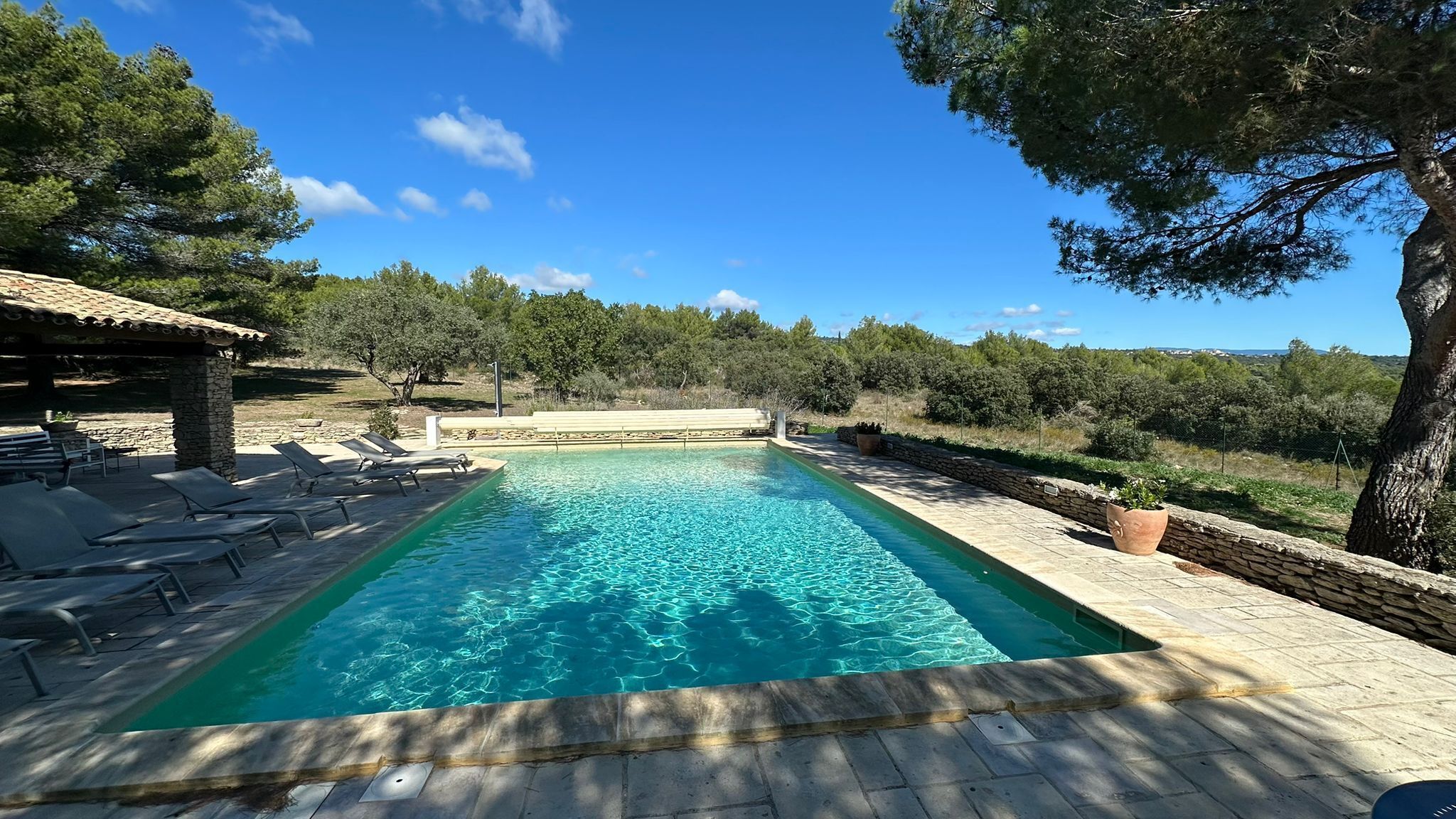 Piscine extérieure, piscine chauffée