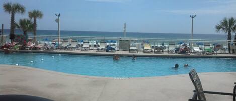 Outdoor pool, a heated pool