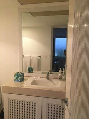Hair dryer, towels
